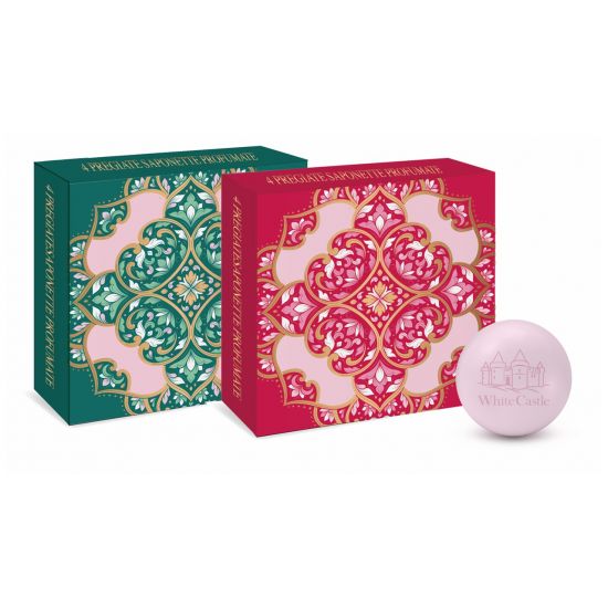 Scatola regalo con 4 saponette vegetali pregiate